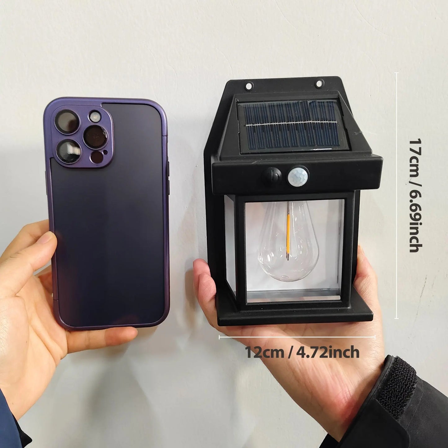 Solar Powered Outdoor Wall Light, Waterproof LED Wall Light 3 Lighting Modes, Energy Saving Night Light for Garden & Patio, Solar Outdoor Lights (1 Count)