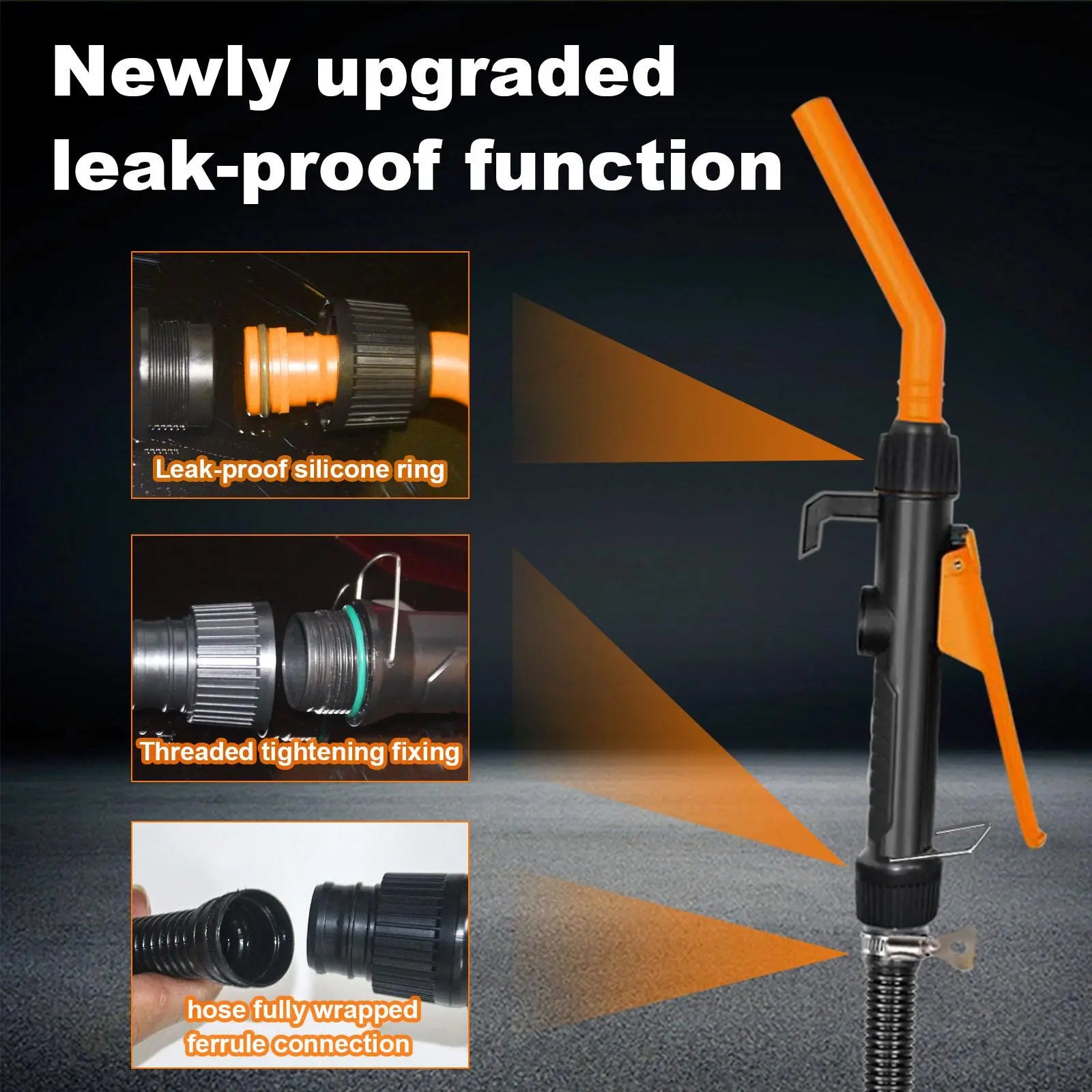 Portable Power Battery Pump, Cordless Water & Fuel Transfer Pump, Battery-Powered Fuel Pump with 4Ft Oil Outlet Pipe (Battery Not Included), Suitable for Lawn Mowers, Boats, Cars and Motorcycles, Swivel Joint Gas Pump, Hand Fuel Pump #GLOBAL PICKS