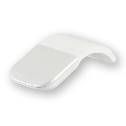 XFDE Portable Wireless Bluetooth Curved Touch Mouse Foldable Ultra-Thin Silent Ergonomic Computer Mouse for PC Laptops White