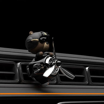 Rotating Airplane Pilot Bear Car Air Fresheners Accessories Interior Decorations Fan Vent Clips Perfume Fragrance Diffuser Aroma