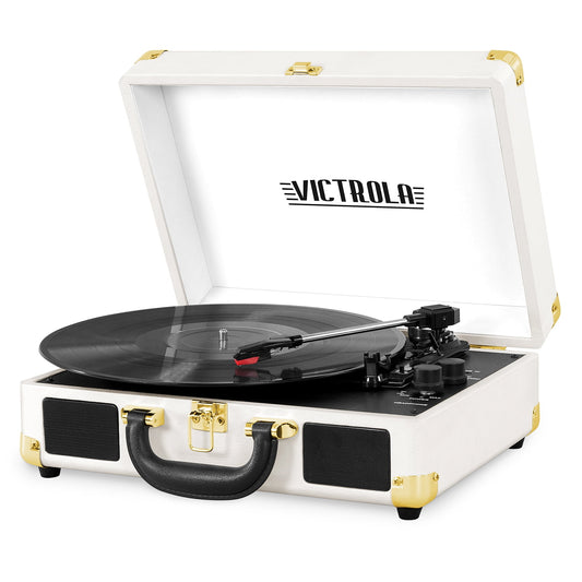 Bluetooth Suitcase Record Player with 3-Speed Turntable