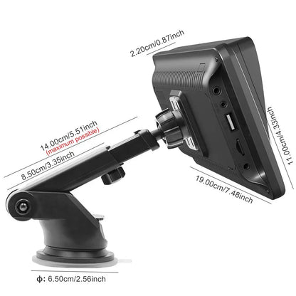 7 Inch Portable Car Video Player, 1 Set Adjustable Multifunctional Car MP5 Player with Bluetooth-Compatible & Rear View Camera, Car Electronics for Carplay Android, Car Accessories, Car Stuff