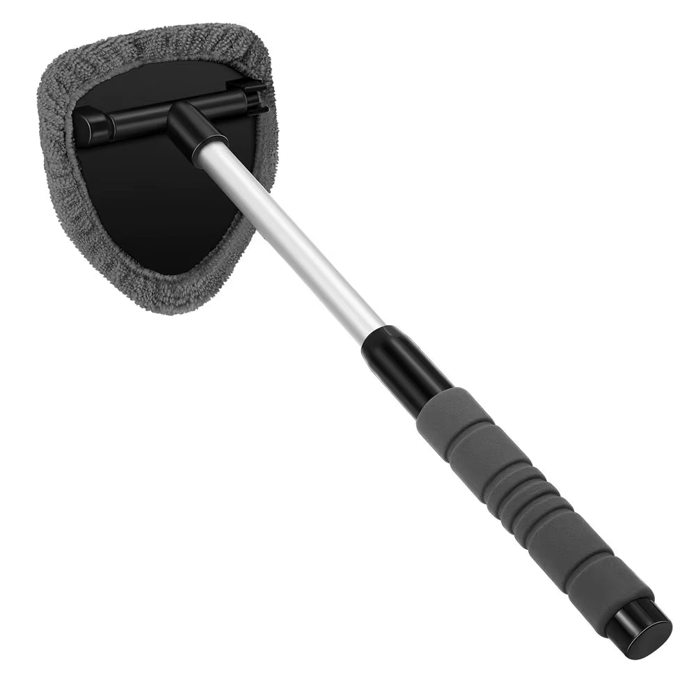 Telescopic Windshield Cleaning Brush Set Microfiber Glass Cleaner Scraping Mist Eliminator