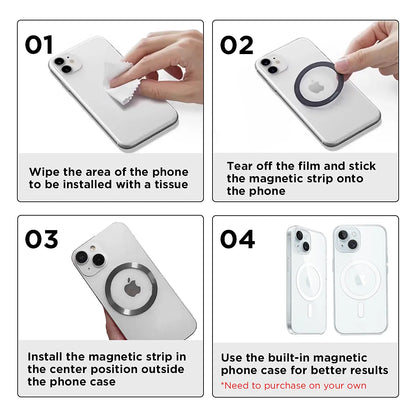 2026 US Spring Glow up Campaign 10000Mah Magnetic Power Bank Wireless Portable Charger with USB-C Cable LED Display Foldable Battery Pack for Iphone17/ 16/15/14/13/12/Pro/Pro Max Series Charging Compact Silicone Black