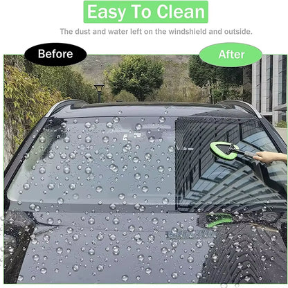 Telescopic Windshield Cleaning Brush Set Microfiber Glass Cleaner Scraping Mist Eliminator
