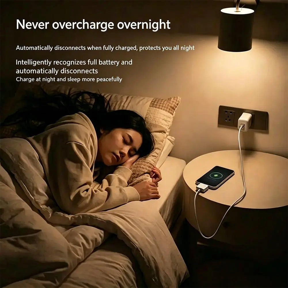 140W Auto Disconnect USB C Charger Adapter, AI Intelligent Full Charge Automatic Physical Separation Fast Charger, anti Overcharge Battery Protection for Safe Overnight Charging, Universal for Type-C Phones, Laptops, Tablets