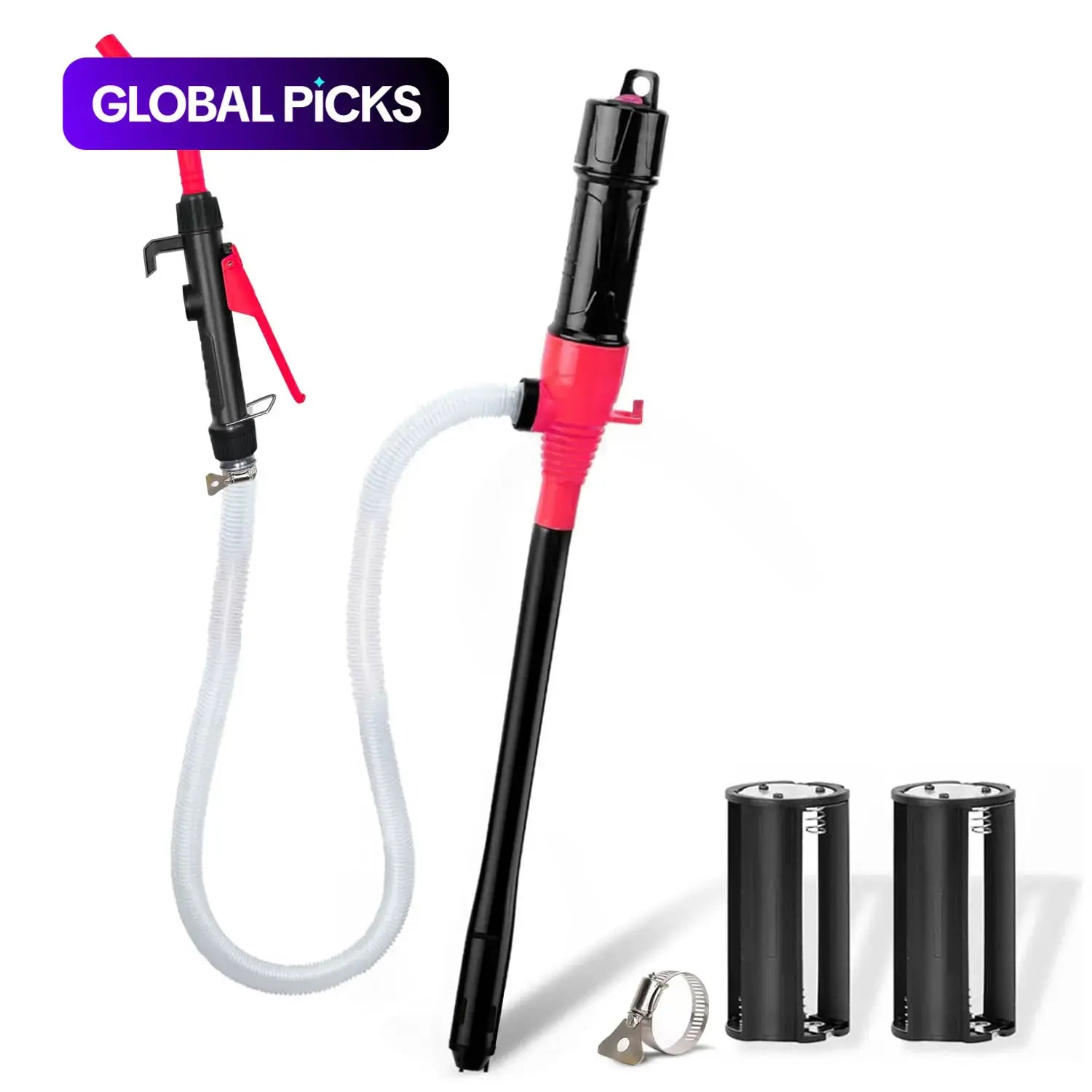 Portable Power Battery Pump, Cordless Water & Fuel Transfer Pump, Battery-Powered Fuel Pump with 4Ft Oil Outlet Pipe (Battery Not Included), Suitable for Lawn Mowers, Boats, Cars and Motorcycles, Swivel Joint Gas Pump, Hand Fuel Pump #GLOBAL PICKS